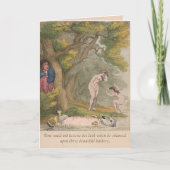 Grappige Regency Stijl Dachshund Blanke Kaart (Voorkant)
