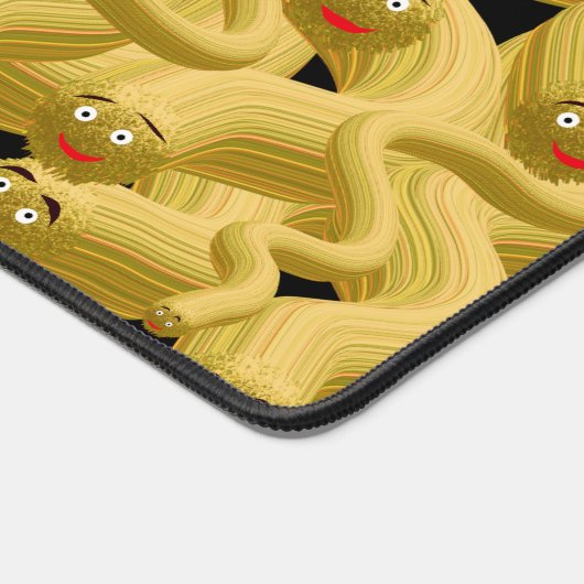 Grappige regenwormen bureaumat (Hoek)