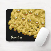 Grappige regenwormen muismat (Met muis)