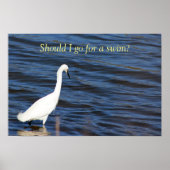 Grappige Reiger Poster (Voorkant)