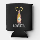 Grappige Reinbeer Bier Liefhebber Kerstmis Blikjeskoeler (Achterkant)