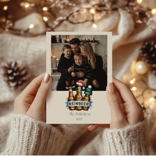 Grappige Reinbeer Kerst Feestdagenkaart