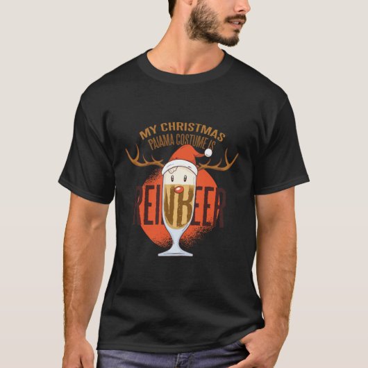 Grappige REINBEER Kerstkleding voor BIER liefhebbe T-shirt (Voorkant)