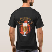 Grappige REINBEER Kerstkleding voor BIER liefhebbe T-shirt (Achterkant)