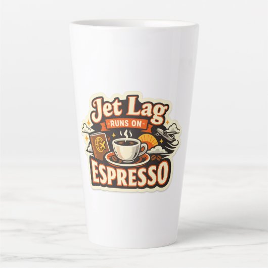 Grappige Reis Koffie Liefhebber Hoed Latte Mok (Voorkant)