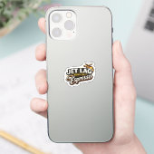 Grappige Reis Koffie Liefhebber Hoed Sticker (Telefoon)