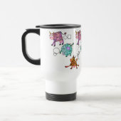 Grappige Reismok met Kleurrijke Geometrische Schat Reisbeker (Links)