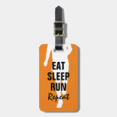 Grappige reistaslabel voor marathonloper (Voorkant verticaal)
