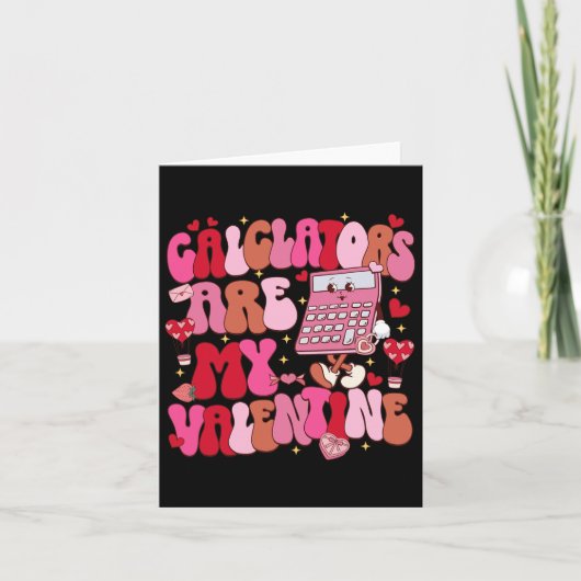 Grappige Rekenmachines Zijn Mijn Valentijn Wiskund Kaart (Voorkant)