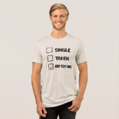 Grappige Relatie status gepersonaliseerd Tri-Blend Shirt (Voorkant volledig)