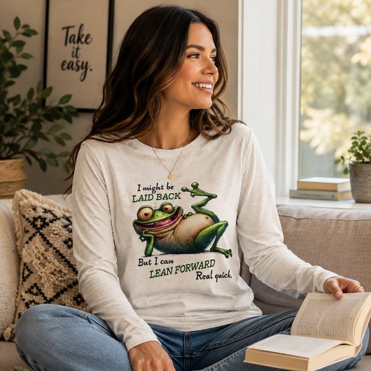Grappige Relaxte Kikker Tri-Blend Shirt