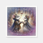 Grappige Renaissance sprookjeshuwelijk Servet (Voorkant)