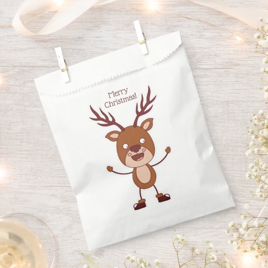 Grappige Rendier aangepaste tekst gunsttassen Bedankzakje (Geknipt)