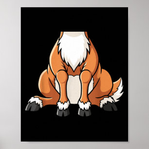 Grappige rendier bruine herten kerst xmas dier poster
