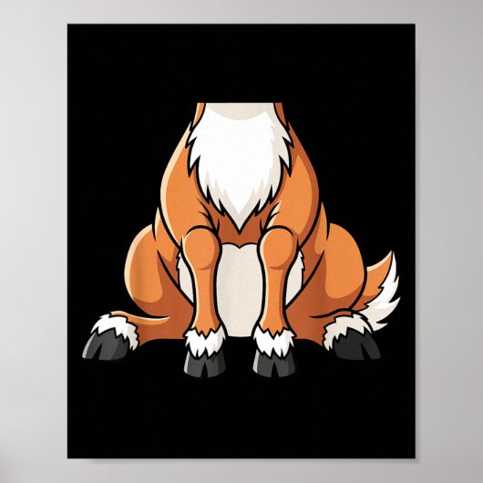 Grappige rendier bruine herten kerst xmas dier poster (Voorkant)