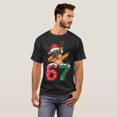Grappige Rendier Dab Zes Zeven 67 Kerstmis Dabbing T-shirt (Voorkant volledig)