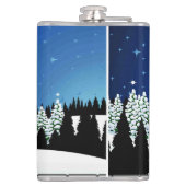 Grappige rendier gluurde Kerstmis meme Heupfles (Achterkant)