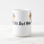 Grappige rendier gluurde Kerstmis meme Koffiemok (Center)