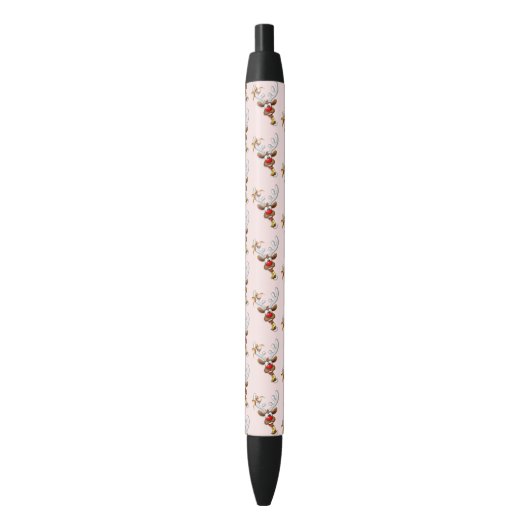 Grappige rendier gluurde Kerstmis meme Zwarte Inkt Pen (Voorkant Verticaal)