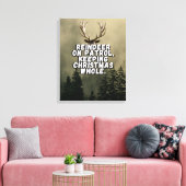 Grappige Rendier Kerst Canvas Muurkunst Afdruk (Insitu (Woonkamer))