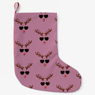 Grappige rendier kerst winter familie schattig her kleine kerstsok
