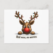 🎄 Grappige rendier-kerstkaart 🦌✨ Briefkaart (Voorkant)