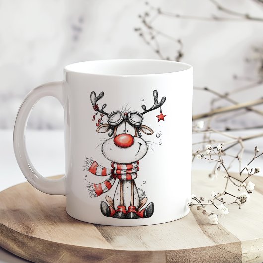 Grappige rendier Kerstmug – Oh hert! Koffiemok