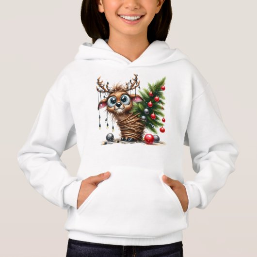 Grappige Rendier Kinder Pullover Trui (Voorkant)