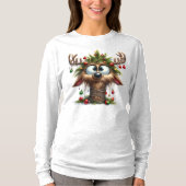 Grappige Rendier Lange Mouwen T-Shirt (Voorkant)