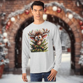 Grappige Rendier Lange Mouwen T-Shirt