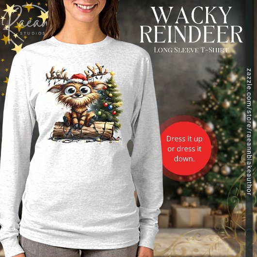 Grappige Rendier Lange Mouwen T-Shirt