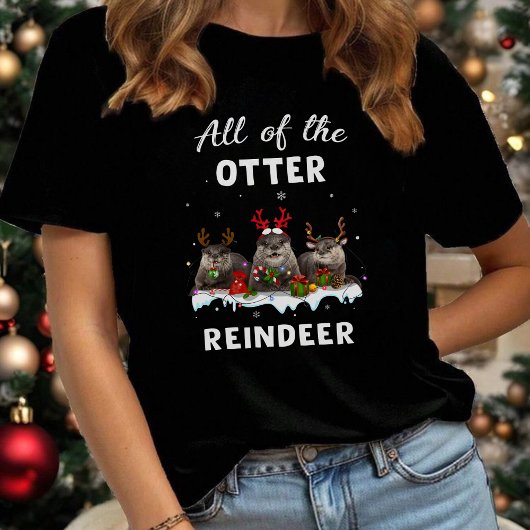 Grappige Rendier Otter Kerstmis T-shirt