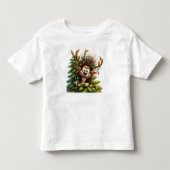 Grappige Rendier Peuters Fijne Jersey T-Shirt (Voorkant)