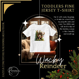 Grappige Rendier Peuters Fijne Jersey T-Shirt