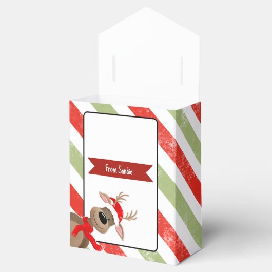 Grappige rendier poep kerstcadeau gunst bedankdoosjes (Geopend)