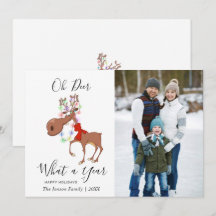 Grappige rendier prettig kerstfeest zakelijke groe