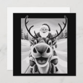 Grappige rendier selfie kerst sint feestdagenkaart (Voorkant / Achterkant)