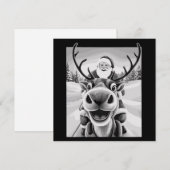 Grappige rendier selfie Kerstman Feestdagenkaart (Voorkant / Achterkant)