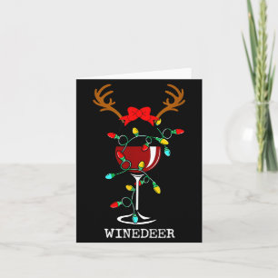Grappige Rendier Winedeer Reinbeer Bijpassende Kop Kaart