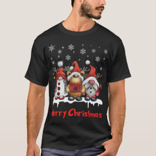 Grappige rendieren kabouters kerst t-shirt