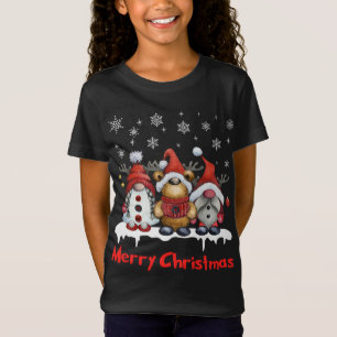 Grappige rendieren kabouters kerst t-shirt