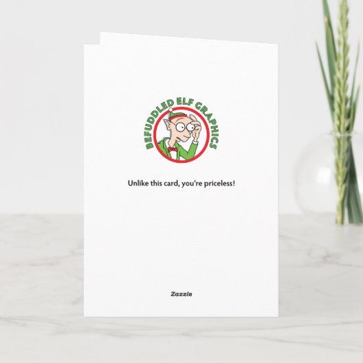 Grappige rendieren kerst feestdagen kaart (Achterkant)