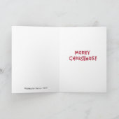 Grappige rendieren kerst feestdagen kaart (Binnen)