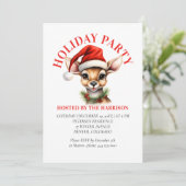 Grappige rendieren kerstwensen kaart (Staand voorkant)