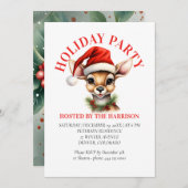 Grappige rendieren kerstwensen kaart (Voorkant / Achterkant)