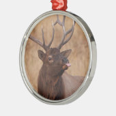 grappige rendieren metalen ornament (Links)