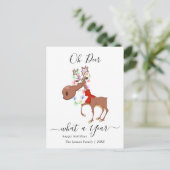 Grappige rendieren Vrolijk Kerstfeest Groet Vakant Briefkaart (Staand voorkant)