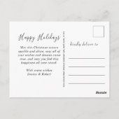 Grappige rendieren Vrolijk Kerstfeest Groet Vakant Briefkaart (Achterkant)