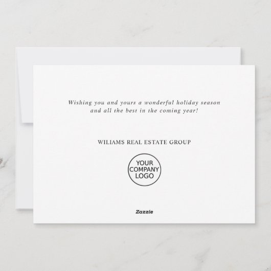 Grappige rendieren Vrolijk Kerstmis Corporate Groe Feestdagenkaart (Achterkant)