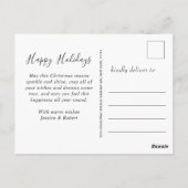 Grappige rendieren Vrolijke Kerstmis Groet Vakanti Briefkaart (Achterkant)